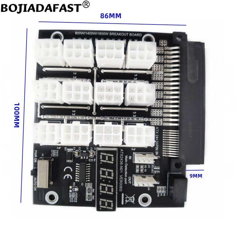 12 * 6-контактных разъемов PCI – обзор и цена 2400W Server Psu Breakout Board