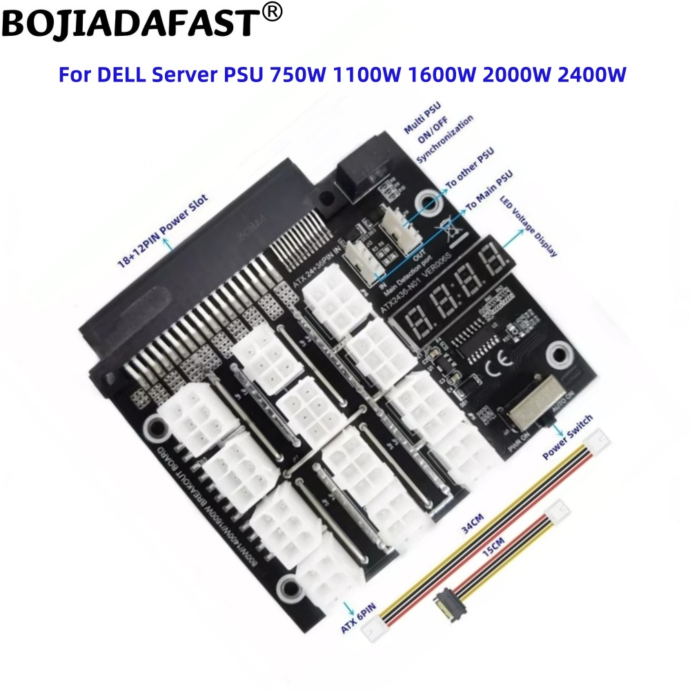 12-портовая плата распределени – обзор и цена 2400W Server Psu Breakout Board